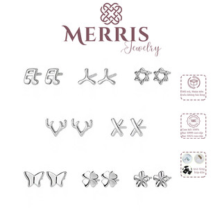 Khuyên tai xỏ nụ mini bạc nhiều mẫu trẻ trung đơn giản MERRIS JEWELRY
