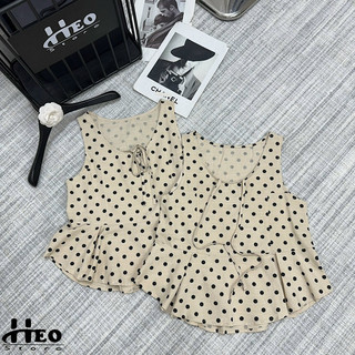 Áo chấm bi nơ nhỏ L1