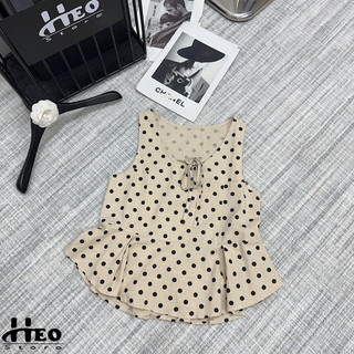 Áo chấm bi nơ nhỏ L1