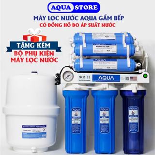 Máy lọc nước RO không vỏ tủ AQUA 8, 9, 10,11 cấp lọc , máy lọc nước RO lắp gầm bếp chính hãng AQUA, Máy lọc nước
