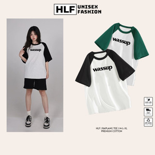  Áo thun baby tee WASSUP form rộng local brand nam nữ áo phông tay lỡ HLF 