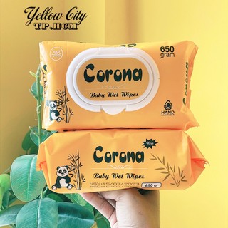 Khăn ướt Corona cao cấp 650gr, bịch siêu to, không mùi, chính hãng