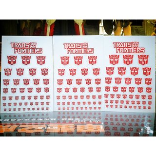 Miếng nhãn dán Decal Transformers Logo Autobot Decepticon cho Mô Hình