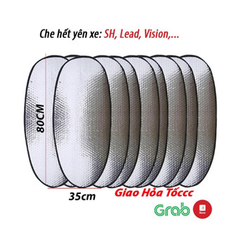 Sỉ 10 Miếng Lót Chống Nắng, Chống Nóng Yên Xe , Tấm Cách Nhiệt Phản Quang Bảo Vệ Yên Xe Máy Loại Lớn (80cmx35cm)