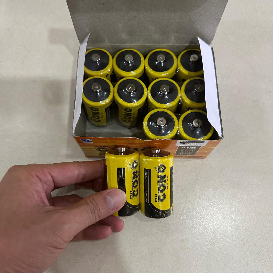 Bộ 2 Viên Pin Đại R20 Con Ó và Bộ 2 Viên Pin Đại R20P/ Trung R14P M@xell Super Power 1.5V (Xanh/đỏ).