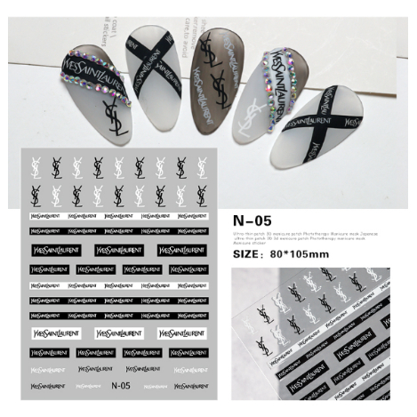 sticker nail thương hiệu trang trí móng