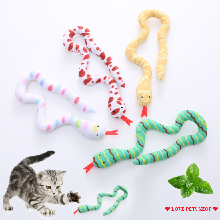 Đồ chơi rắn bằng bông cho Mèo - Love Pets Shop