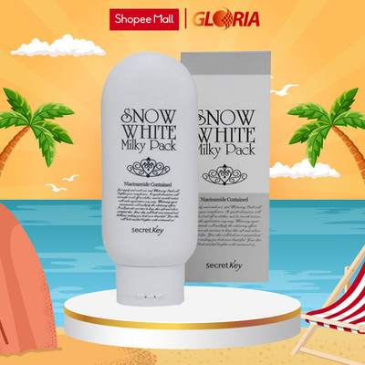Kem Tắm Trắng Mặt và Toàn Thân Secret Key Snow White Milky Pack 200g