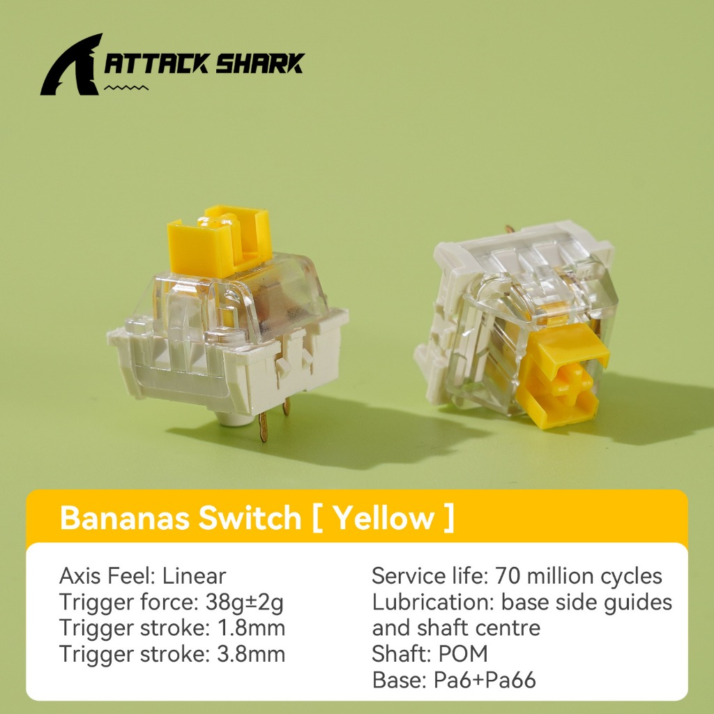 Combo 30 Swtich dành cho bàn phím cơ Red swtich Attack Shark - Trục cơ bàn phím ( Red , Yellow , White, Silent ) | BigBuy360 - bigbuy360.vn