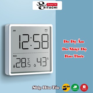 Nhiệt kế phòng SITACHI đo nhiệt độ, độ ẩm phòng ngủ kèm báo thức