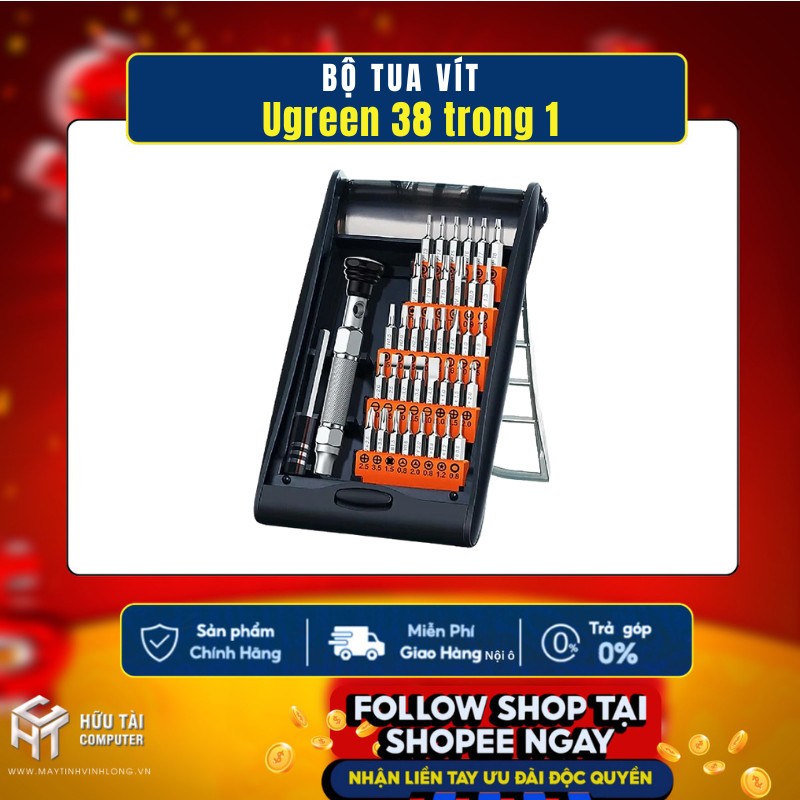 Bộ tua vít đa năng Ugreen 38 trong 1 đa chức năng cho điện thoại/ máy tính/ máy ảnh/ radio/ thiết bị