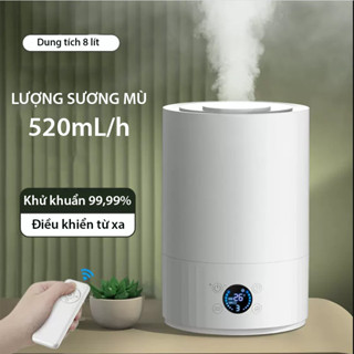 (BẢN NÂNG CẤP) Máy Phun Sương Tạo Ẩm Không Khí Xiaomi /Beemi 8 lít Khuếch Tán Tinh dầu Công Suất 25W Có điều khiển từ xa