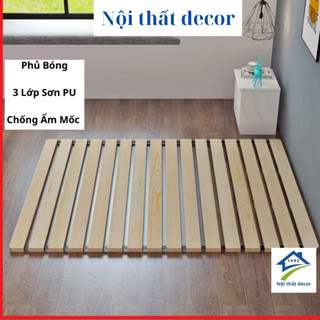  Giường Cuộn Trải Sàn Nhật Bản Thông Minh Gấp Gọn 80cm - 1m2 x 2m Giường Pallet Gỗ Thông Cao Cấp 
