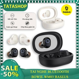 Tai nghe bluetooth baseus bowie wm03 | tai nghe không dây baseus wm03 chống ồn bass mạnh ,bảo hành 12 tháng