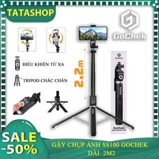 Gậy chụp ảnh 4 chân Gochek SS100 2m2 đa năng 3 trong 1 tripod / selfie có bluetooth điều khiển từ xa cầm tay cao cấp