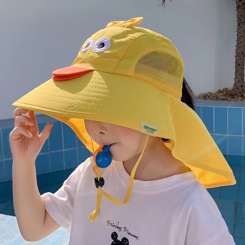 Mũ Chống Nắng Vành Rộng Cho Bé Trai Bé Gái Từ 2-10 Tuổi