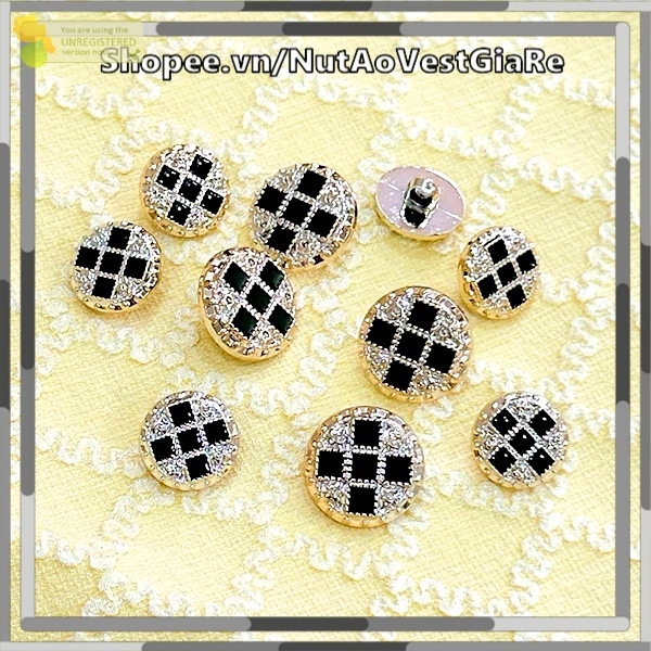 Set 10 Nút Phối Chữ Thập Siêu Sangdùng cho áo dạ, áo vest