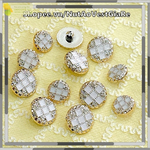 Set 10 Nút Phối Chữ Thập Siêu Sangdùng cho áo dạ, áo vest