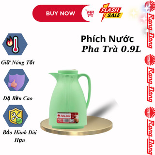 Phích pha trà 0,9 lít rạng đông, bình thuỷ giữ nhiệt tốt, model: rd 0940 n1.e