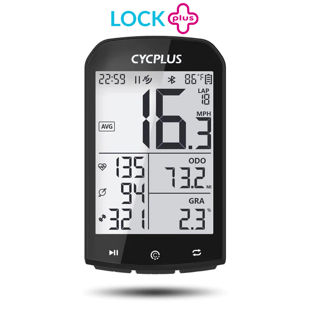 Đồng hồ/đế gắn đồng hồ đo tốc độ xe đạp không dây CYCPLUS M1, định vị GPS, Bluetooth 5.0 – hàng chín