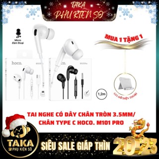 Tai Nghe Có Dây Chân Type C/ Chân Tròn 3.5mm Chính hãng hoco. M101 Pro, Âm Thanh Tuyệt Hảo, Chống ồn, Hỗ trợ Mic - BH12T