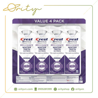 Kem đánh răng Crest 3D White Brilliance Pro Whiter Teeth Enamel Protect