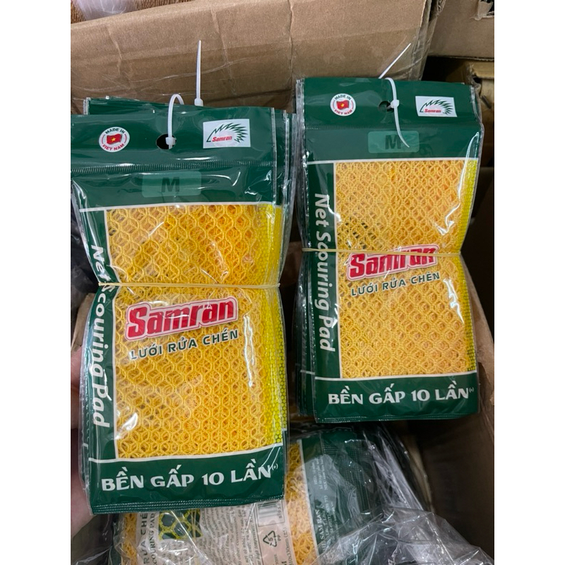 Miếng rửa chén cao cấp siêu bền chống trầy xước hiệu sam ran .M,Xl