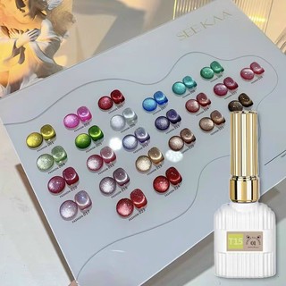Set mắt mèo SEEKAA 24 màu siêu xinh, gel móng tay sơn mắt mèo 24 màu