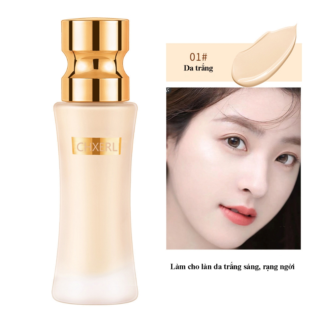 Kem Nền Trang Điểm Dạng Lỏng CHXERL 35 ml, Che Khuyết Điểm, Dưỡng Ẩm, Kiềm Dầu, Lâu Trôi Chống Thấm 
