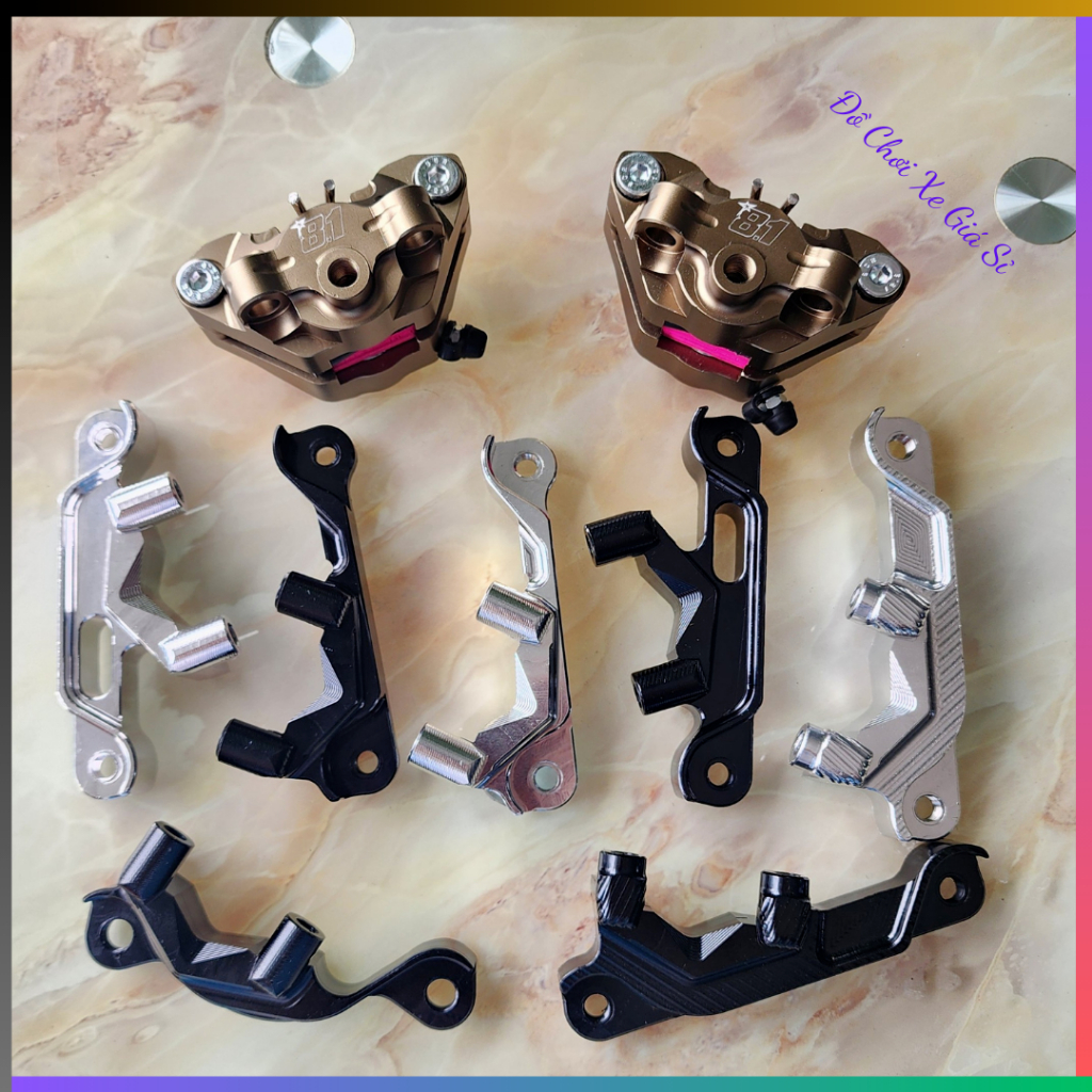 [ Heo + Pát ] Heo 81 Mini Kèm Pát CNC Anode Đen >> Gắn Wave, Sirius, Exciter, Vario...