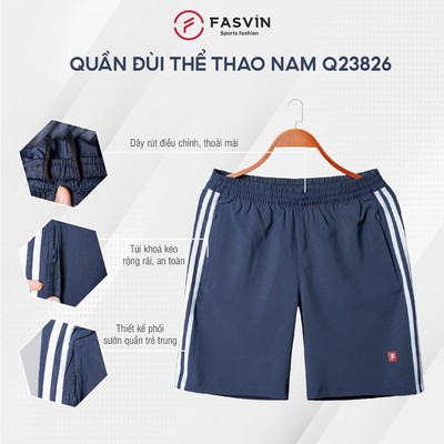 Quần đùi thể thao nam Fasvin Q23826.HN vải gió chun mềm mại co giãn thoải mái