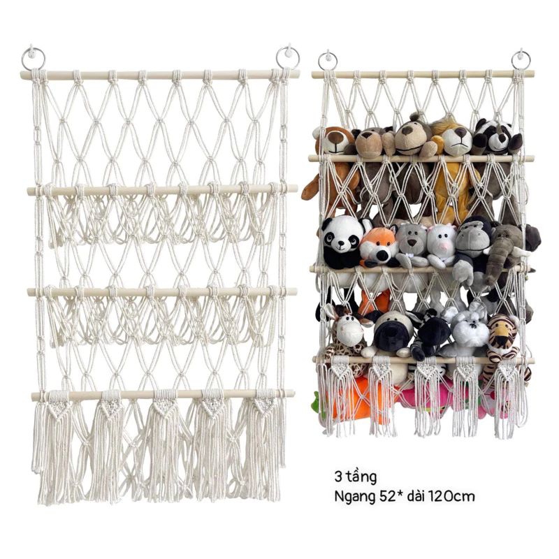 Kệ để gấu bông, sách vở decor phòng