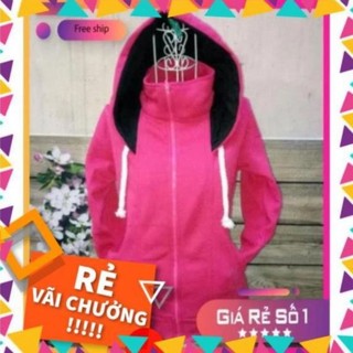 Áo khoác nỉ khóa zip chống nắng nón rộng
