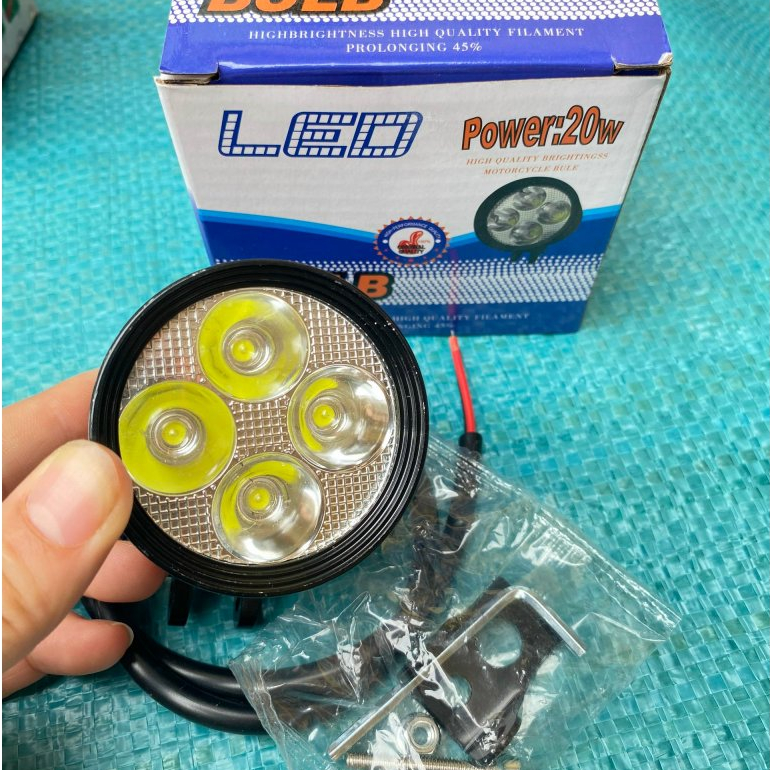 đèn trợ sáng l4 ngắn rẻ gắn xe máy,xe điện