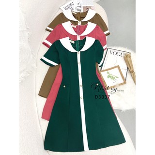 Đầm công sở bigsize Maihouse cổ tim phối bèo đính nút form dáng ôm chất lụa phù hợp dự tiệc dạo phố sang trọng - D3037