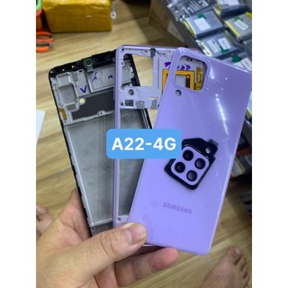 Full Bộ xương vỏ zin Samsung A22 - 4G / Gồm khung xương, lưng, viền, phím volume, khay sim, kính cam