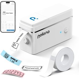 Máy in nhãn bằng nhiệt POLONO P31S Label Maker Machine with Tape, Portable Thermal Printer, Portable Bluetooth Label