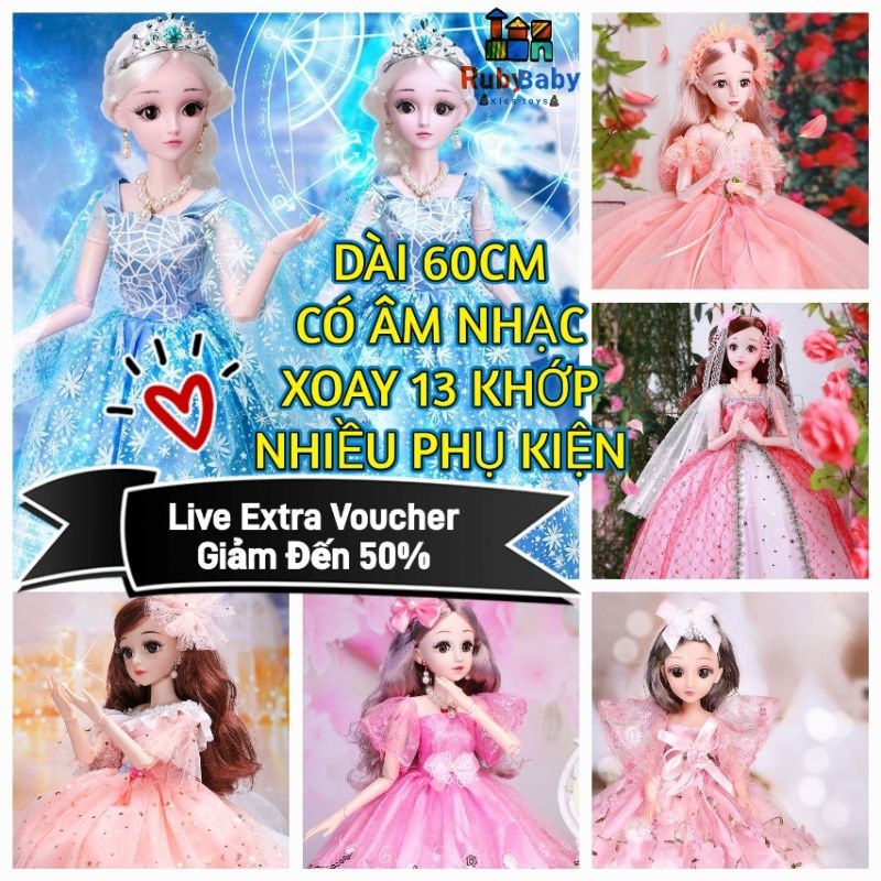 Búp bê đồ chơi có khớp 60cm 50cm 16cm, búp bê cho bé gái, bộ đồ chơi búp bê đồ chơi trẻ em