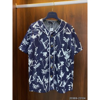 Áo Sơ mi nam hiệu LV họa tiết thêu cực nét tay ngắn phong cách trẻ trung chuẩn form