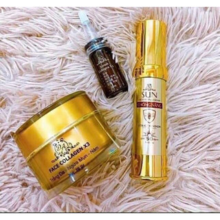 Bộ kem face ,serum ,chống nắng collagen x3 đông anh