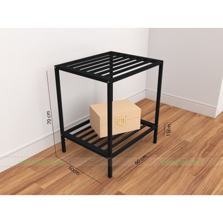 Kệ sắt 2 tầng, thép hộp 20x20mm - kệ để đồ - kệ 2 tầng lắp ráp