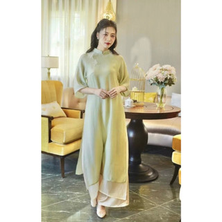 Aó dài hồ điệp 3 màu AD014