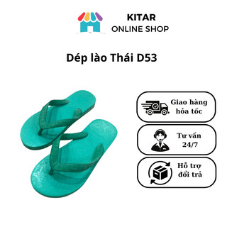 Dép lào Thái chính hãng chống trơn chất cao su siêu bền size 37-41 màu đen,lá,nâu,đỏ, dương D53