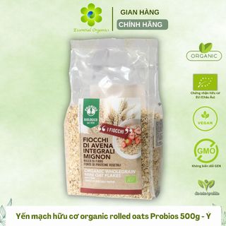 Yến mạch hữu cơ cán dẹp organic rolled oats Probios 500g