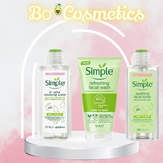 Nước hoa hồng dưỡng ẩm Simple dành cho da nhạy cảm, nước cân bằng da toner Kind To Skin Smoothing Simple 200ml - BƠ SHOP