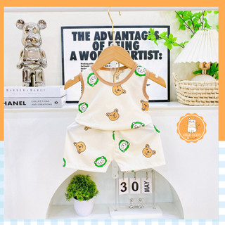 Đồ bộ ba lỗ in hình họa tiết đáng yêu cho bé mặc ngày hè nhà Mimi Baby shop, MIMI15