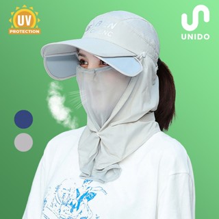  Mũ lưỡi trai - chống nắng chống tia UV - Bảo vệ mặt và cổ có thể gấp gọn - Mẫu mới nhất UNIDO - M02 