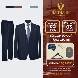 Bộ Vest Nam Trung Niên Chất Liệu Vải Cashmere Nhập Khẩu Italia Mềm Mịn Không Nhăn Cao Cấp Sang Trọng Lịch Lãm