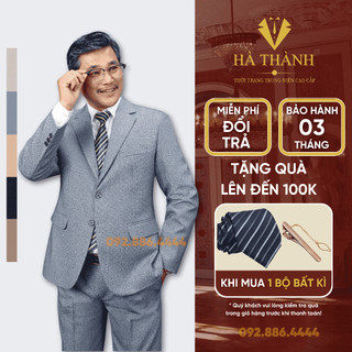 Bộ Vest Nam Trung Niên Chất Liệu Vải Tuýt Si Nhập Khẩu Hàn Quốc Co Giãn Nhẹ Sang Trọng Lịch Lãm