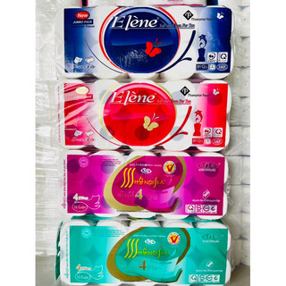 Combo 3 bịch giấy vệ sinh hà nội , elene tổng 30 cuộn giấy 4 lớp